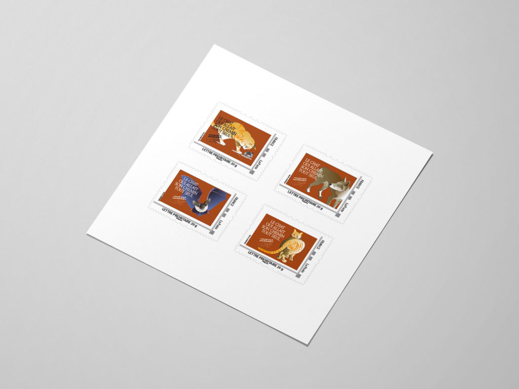 Carnet de timbres Le chat